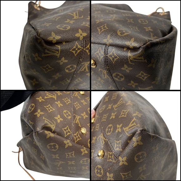 $2400 LOUIS VUITTON 2022 Brown Monogram Canvas Leather Artsy MM Tote Bag - Picture 13 of 13